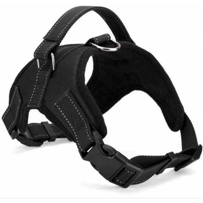 Harnais Chien Petit Moyen - Taille M - Coloris Noir - Réglable, Rembourré Et Doux Avec Poignée - Top Qualite