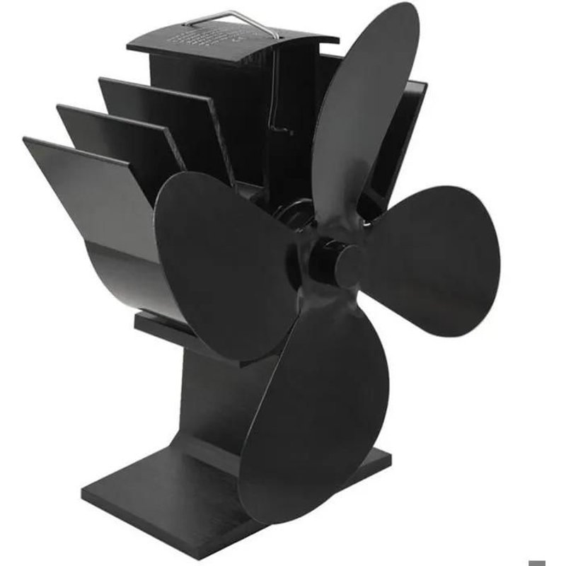 Ventilateur de poêle de cheminée à énergie thermique à 4 pales pour accessoires de cheminée et de poêle ventilateur écologique