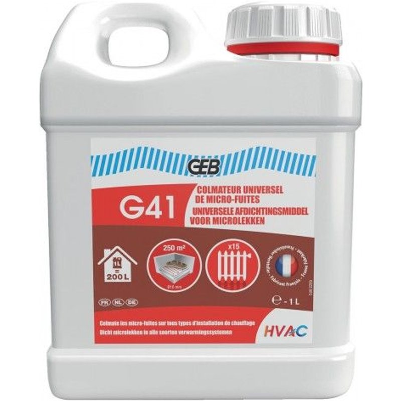 Colmateur universel de micro-fuites G41 pour systèmes de chauffage -1L GEB
