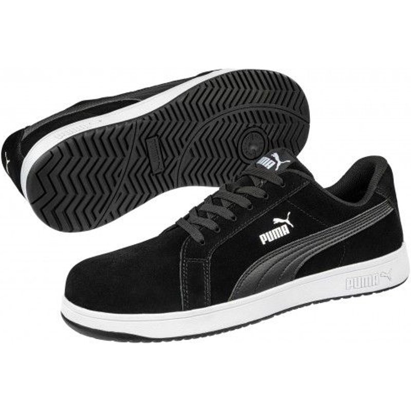 Chaussures basses de sécurité ICONIC SUEDE - S1PL ESD - noir et blanc - taille 47 PUMA