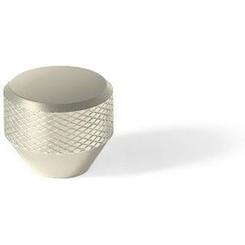 Bouton de meuble Mesh - en aluminium - finition nickelé brossé - D26 H23 ESTAMP