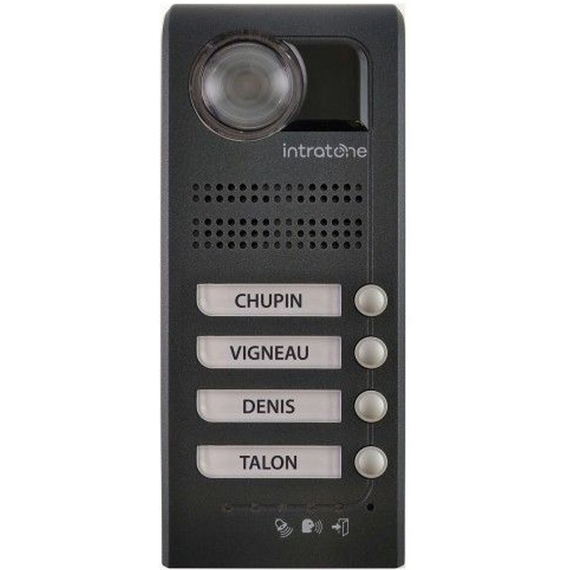 Interphone vidéo Villa 4 boutons saillie anthracite Intratone