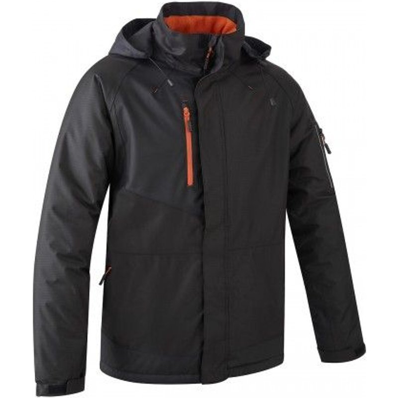 Parka de travail imperméable Ripstop noir et orange YUZU S Coverguard