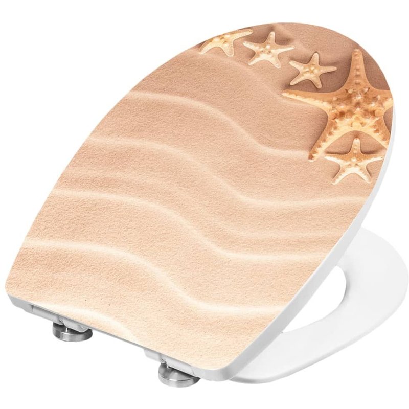 CORNAT Siège de toilette avec fermeture en douceur 3D SAND