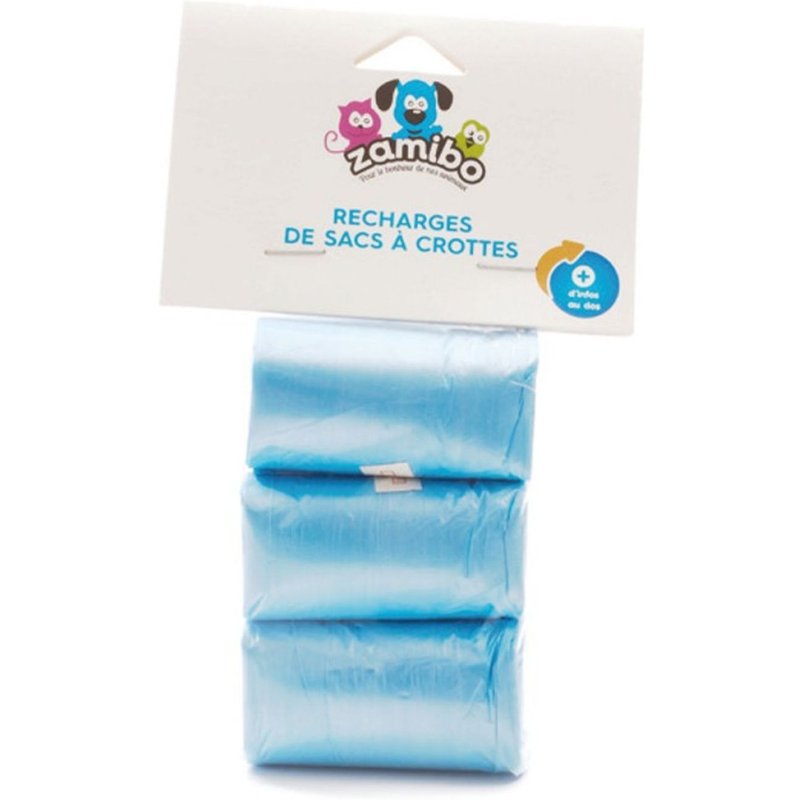 Recharge 60 Sacs À Crottes (3x20), Bleu - Zamibo