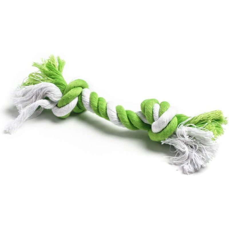 Corde Noeud Forme Os 20 X 1,5 Cm Vert - Jouet Pour Chien - Zamibo