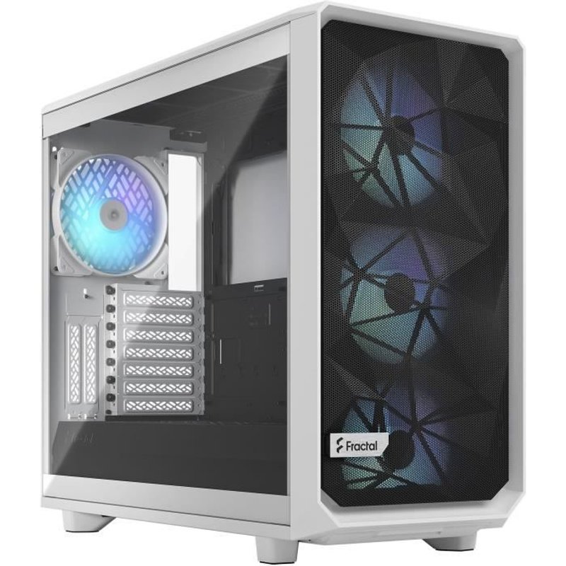Fractal Design Meshify 2 RGB White TG Clear Tint FD-C-MES2A-08 - Boîtier moyen tour - Blanc - Fenêtre