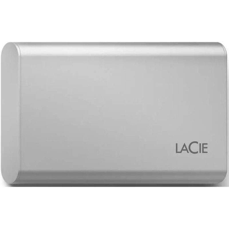 LaCie Portable SSD STKS1000400 - SSD - 1 To - externe (portable) - USB (USB-C connecteur) - lune argentée - avec Seagate Rescue Data Recovery