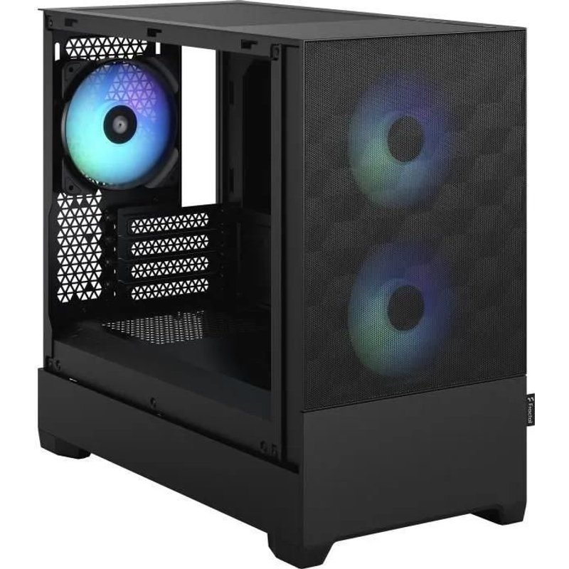 Boitier PC Mini Tour Micro ATX Fractal Design Pop Mini Air RGB Avec panneau vitré - Noir