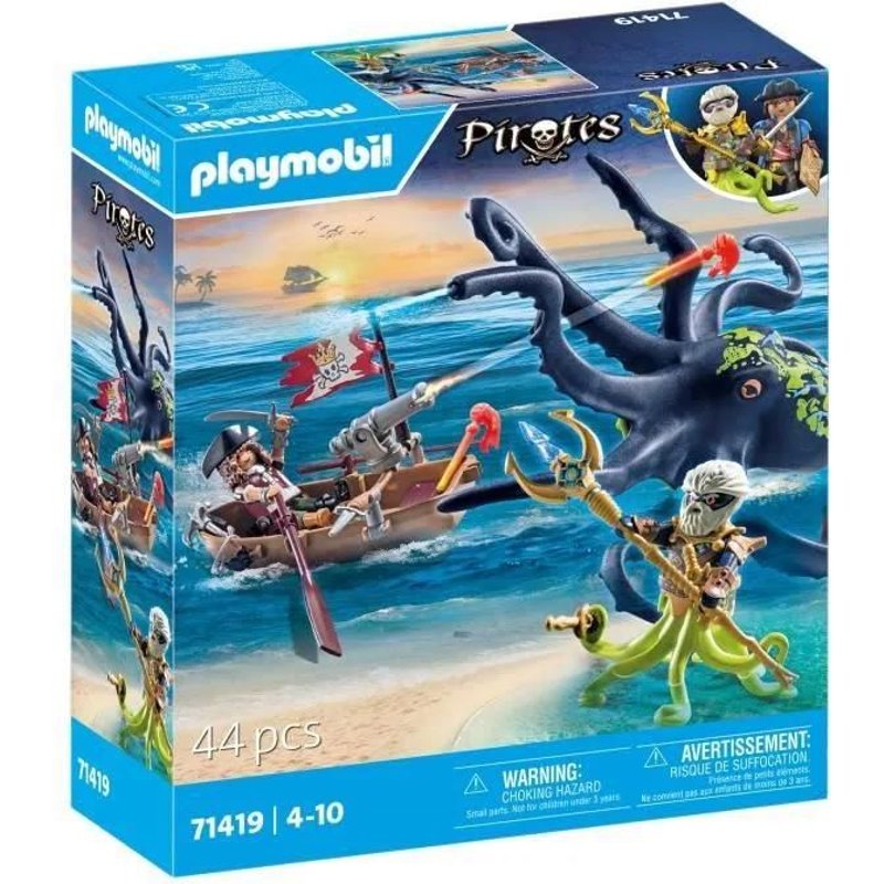Playmobil Pirates 71419 - Pirate Avec Pieuvre Géante