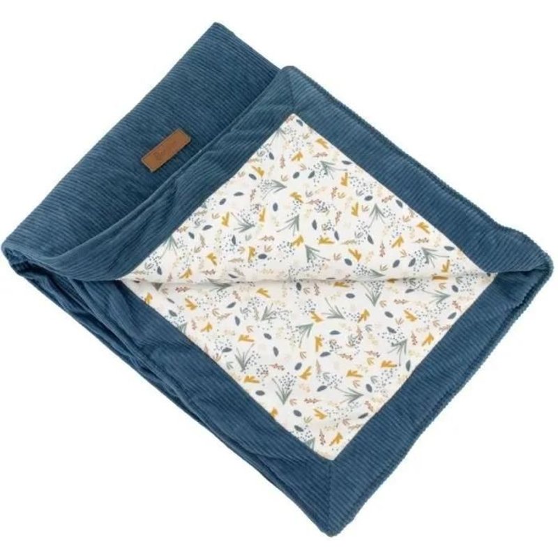 Couverture Bébé Double Face 75x100 Cm Indigo - Domiva