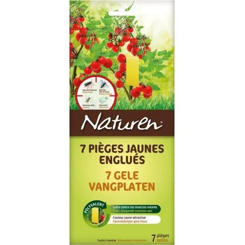 Piege jaune englué anti-pucerons - lot de 7