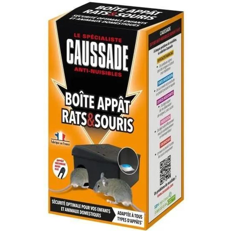 CAUSSADE Boîte appât avec clé de fermeture - Pour rats & souris