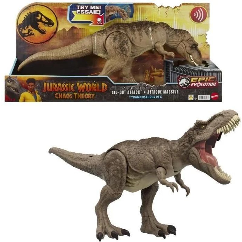 Jurassic World-Tyrannosaure Attaque Impitoyable-Figurine Articulée Hxf53