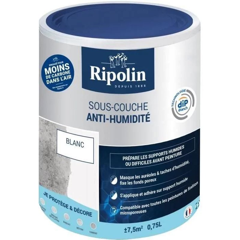 RIPOLIN Peinture sous-couche anti-humidite 0.75l