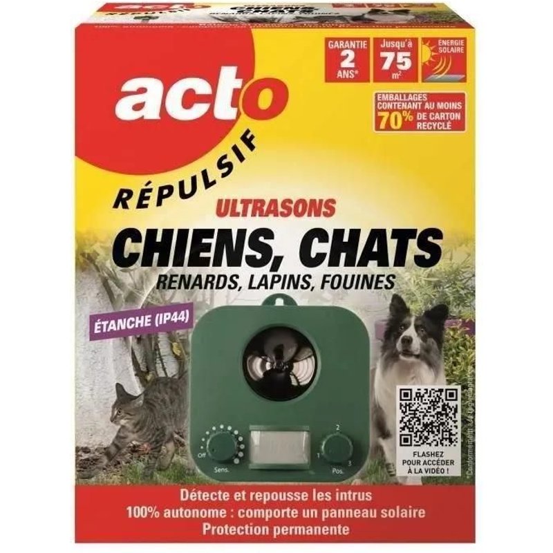 Répulsif chien et chat- ultrasons