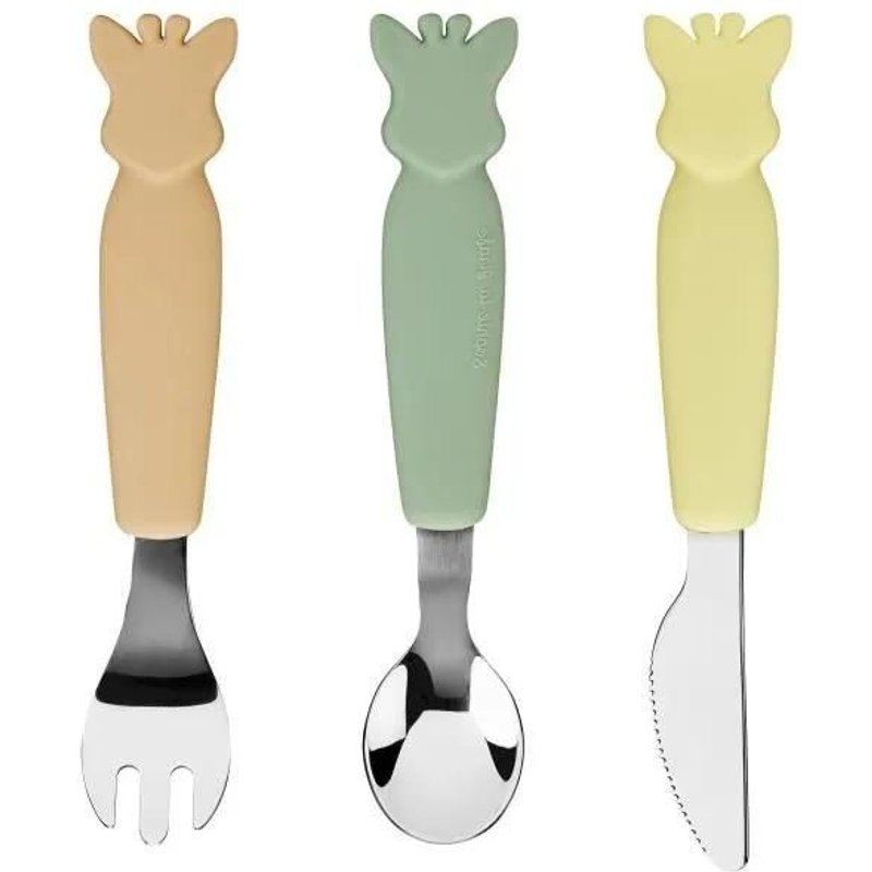 Set De 3 Couverts En Silicone Sophie La Girafe