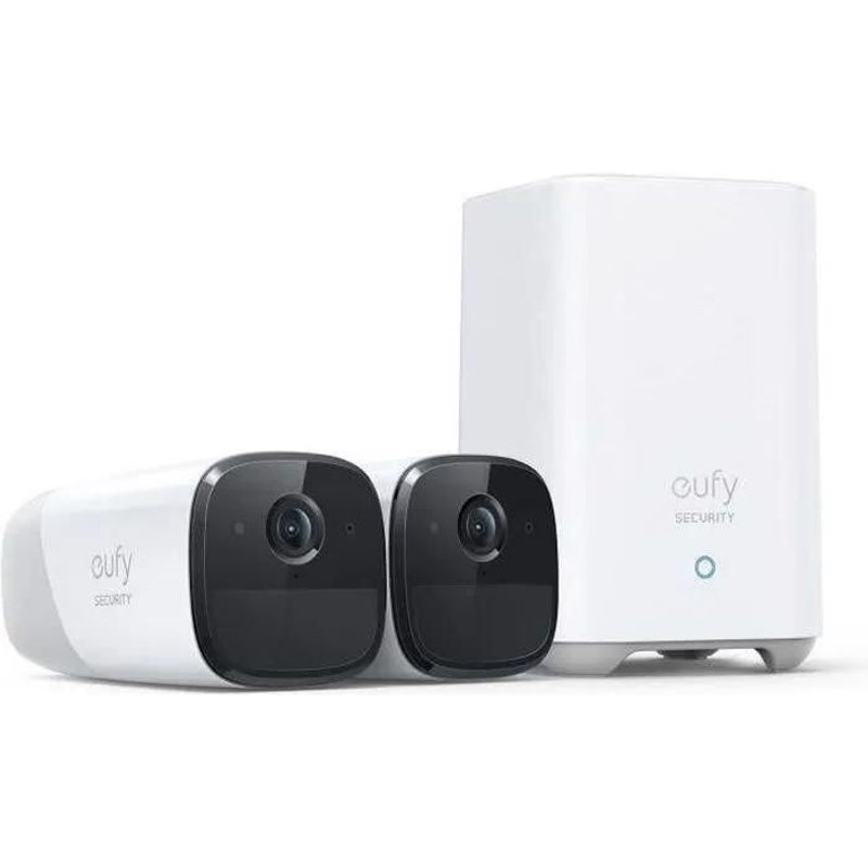 Caméra de sécurité EufyCam 2 Pro Caméra de Surveillance 2+1,Autonomie de batterie de 365 Jours, compatibilité HomeKit, résolution 2K, Protection Contre l'eau IP67, Vision Nocturne