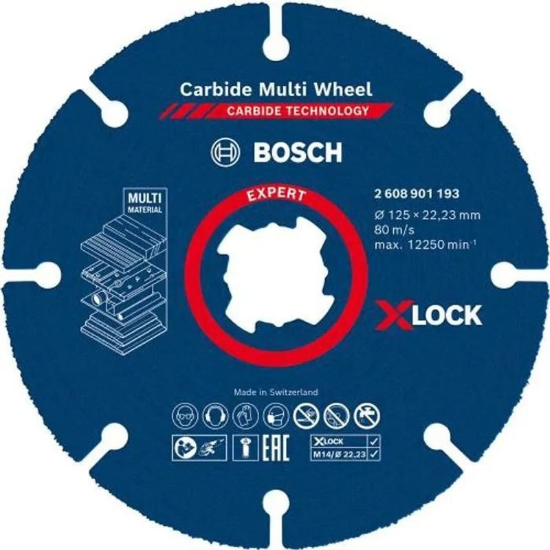 Bosch EXPERT 2608901193 - EXPERT X-LOCK Disque à tronçonner Carbide Multi Wheel 125mm