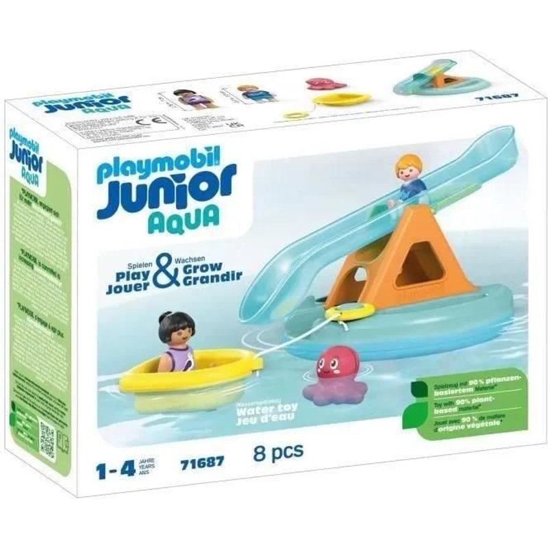 Playmobil Junior 71687 - Île De Bain Avec Toboggan Aquatique