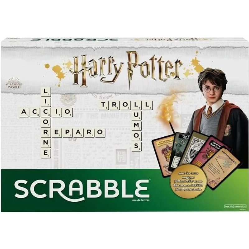 Mattel Games - Scrabble - Édition Harry Potter - Jeu De Société Famille - 10 Ans Et +