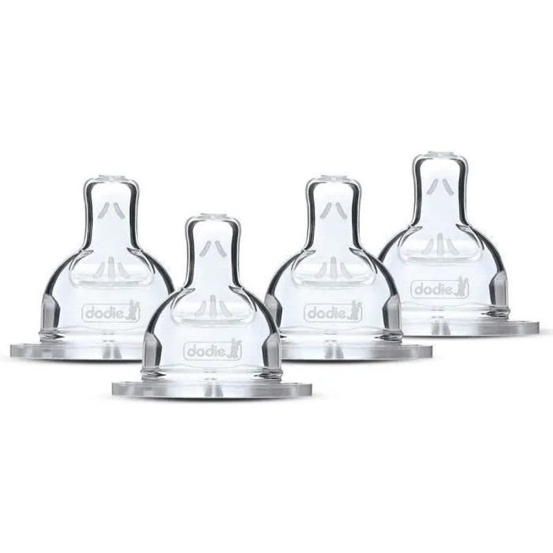 Lot De 4 Tétines Plates Dodie Sensation - Débit 2