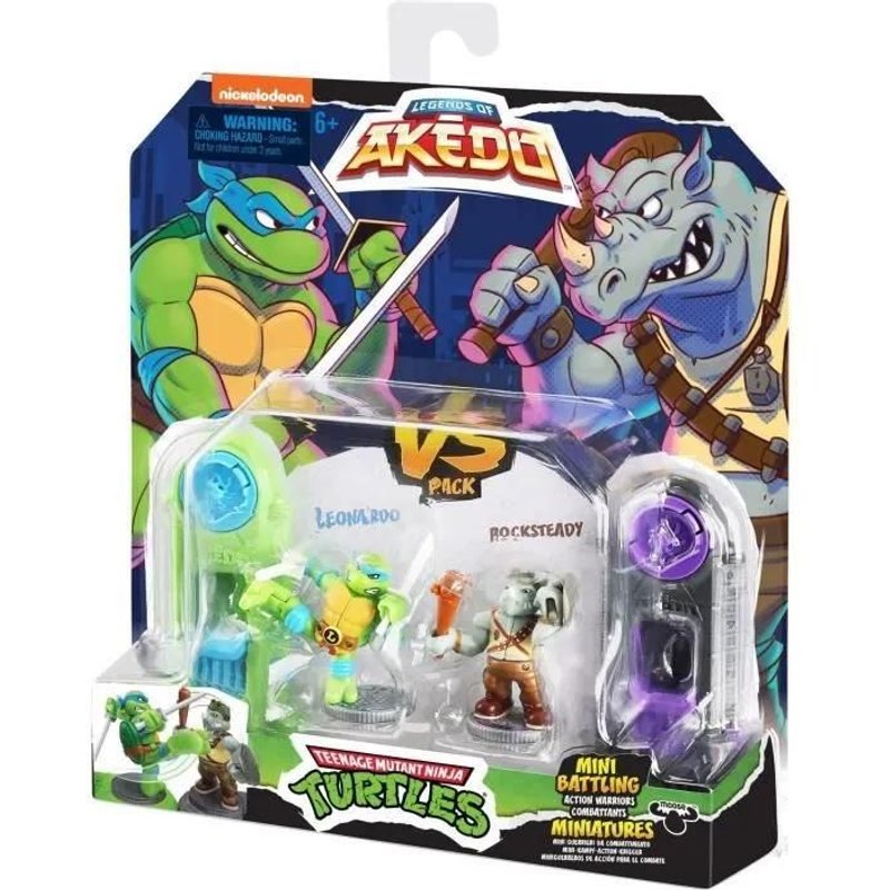 Akedo Tmnt S1 Contre Pk Leonardo Vs Rocksteady