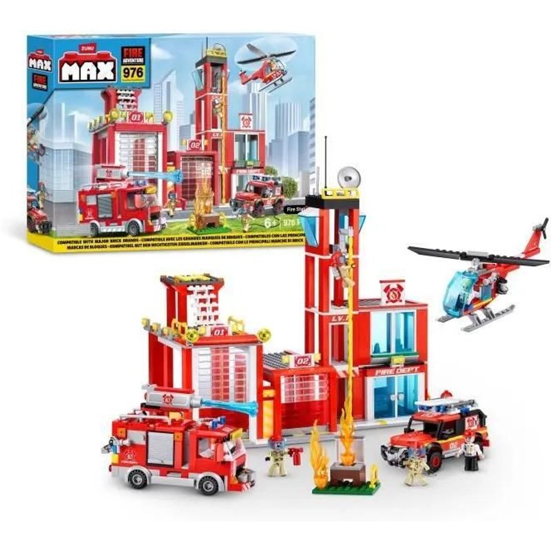 Max Build More Fire Station Large Brick Set (976 Bricks)