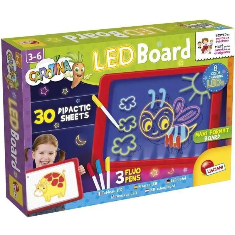Carotina Ardoise Lumineuse Avec Led - Lisciani Giochi