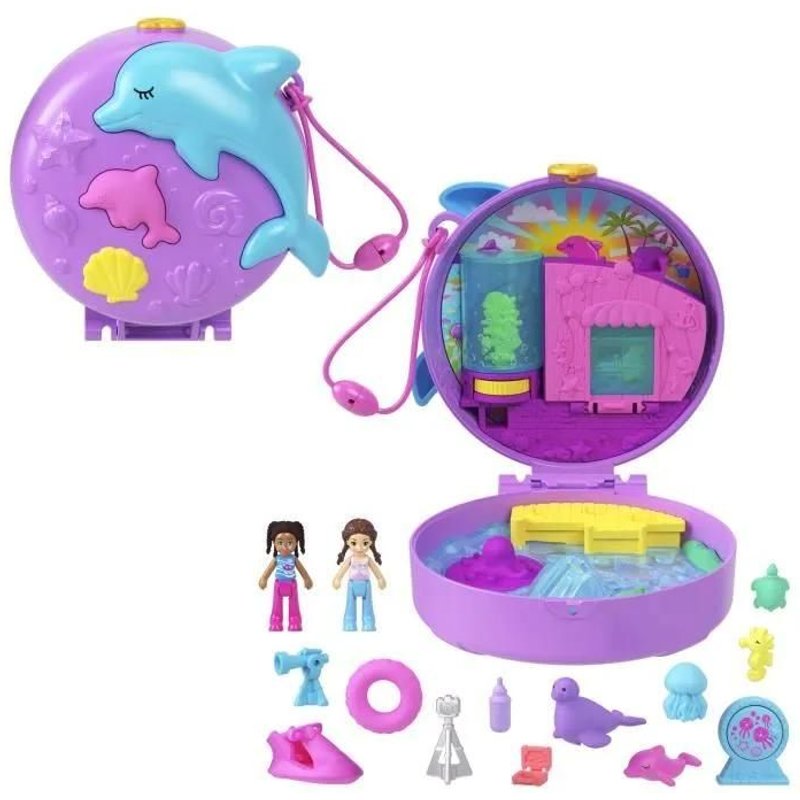Polly Pocket-Sauvetage Du Dauphin-Coffret 2 Mini-Figurines Et Animaux