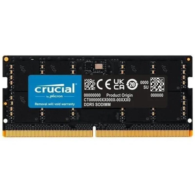 Crucial - DDR5 - module - 32 Go - SO DIMM 262 broches - 4800 MT/s / PC5-38400 - CL40 - 1.1 V - mémoire sans tampon - non ECC