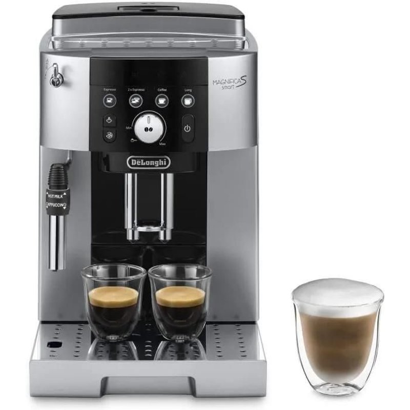 De'Longhi Magnifica S Smart ECAM250.23.SB - Machine à café automatique avec mousseur à lait - 15 bar - argent/noir