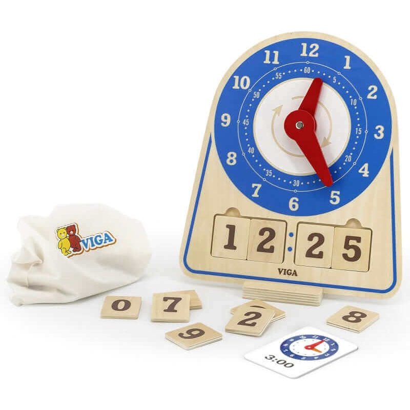 Viga - Horloge D'apprentissage Montessori " Learning Clock" - A Partir De 6 Ans