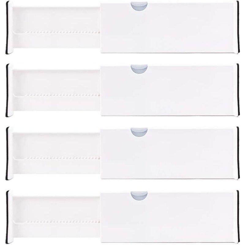 Lot De 4 Séparateurs De Tiroir Réglables Rangement De Tiroir Organiseurs Pour Tiroir De Cuisine Ranger Sous-Vètements Chaussettes Vaisselles