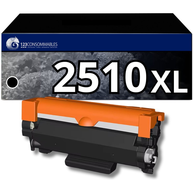 123CONSOMMABLES - Toner compatible BROTHER TN2510XL noir