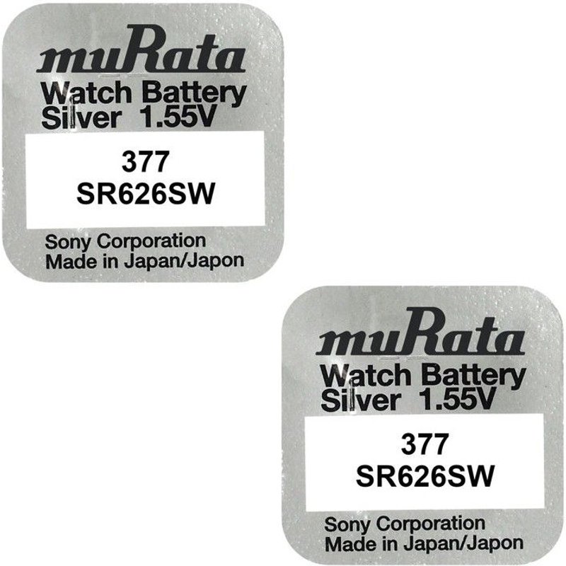 2 piles Murata Sony 377 SR626SW