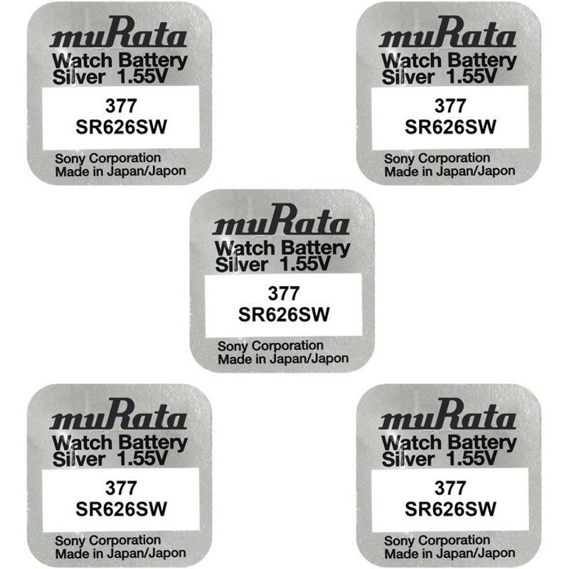 5 piles Murata Sony 377 SR626SW