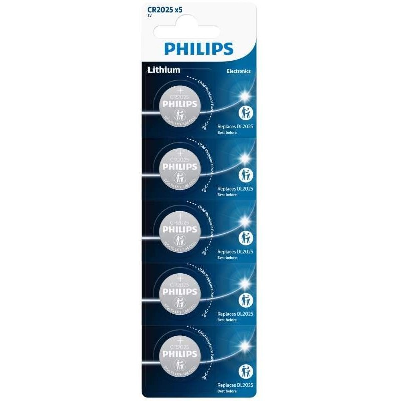 Philips CR2025 blister de 5 piles