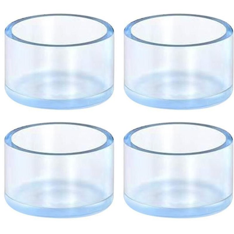 4pcs / Set 50mm Rond En Caoutchouc Transparent Pads Pour Meubles, Protecteurs De Sol Pieds Bas Chaussettes Tuyau Co