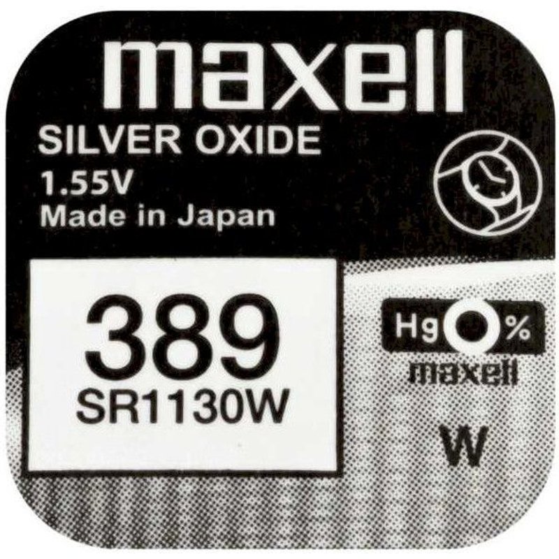 Maxell 389 SR1130W Silver Oxide 1,55 v