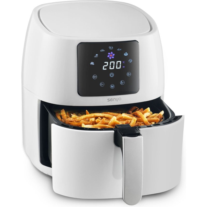 Friteuse sans huile à air chaud 4.5L grande capacité couleur blanche Air Fryer 1400W My Air Cook SENYA