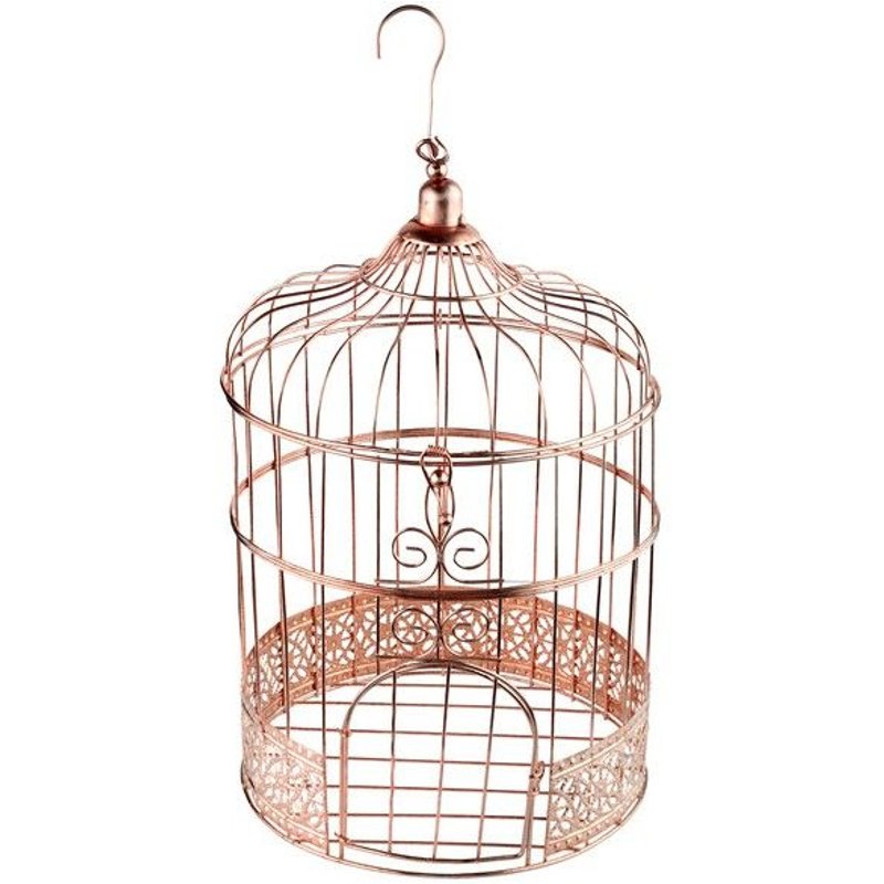 Partydeco Pl Cage Oiseaux Décorative En Or Rose Vintage - Voli Re Comme Décoration Boîte Cartes Cadeaux Décoration De Table