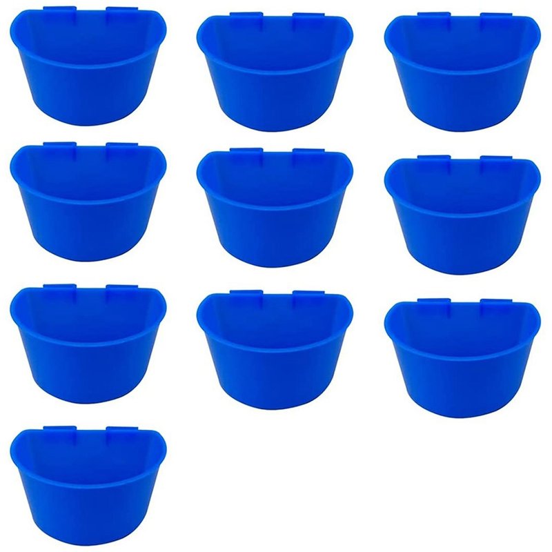 10 Pièces De Cage À Oiseaux Suspendus Mangeoire Pour Lapin Cage Poulet Tasse D'eau Bol Pour Animaux De Compagnie Avec Crochet Grand