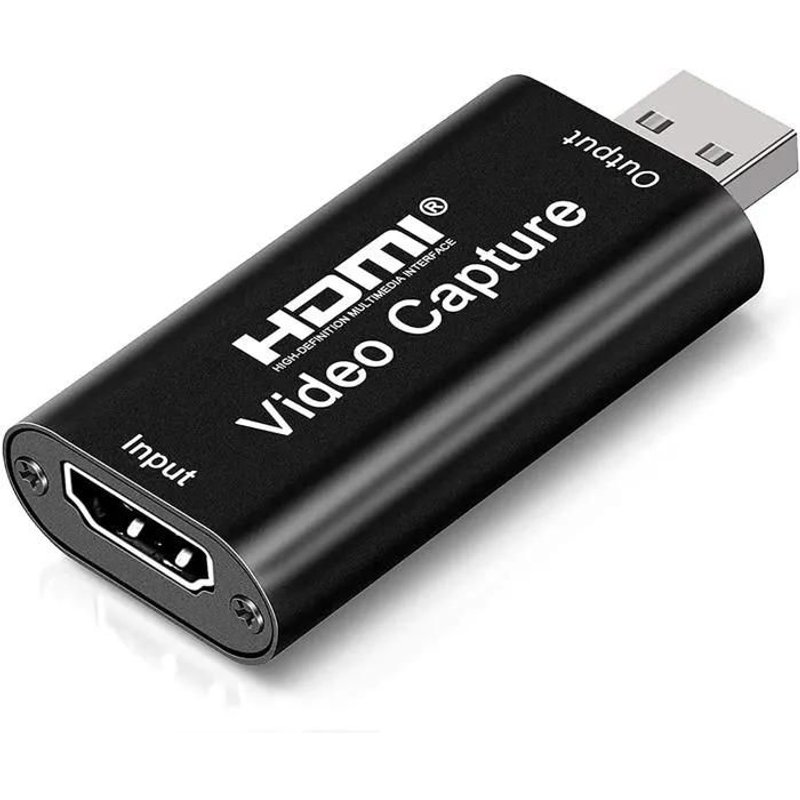 Adaptateur hdmi Cartes de Capture Audio vidéo,1080p Adaptateur USB hdmi Carte Portable Plug & Play Capture, pour Streaming vidéo en