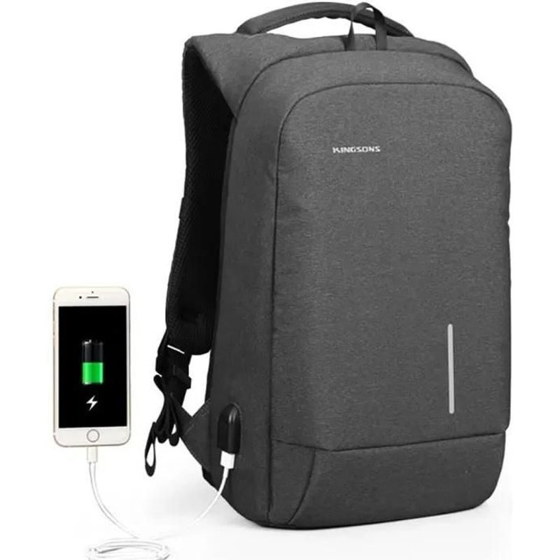 Sac Ă dos Mixte Trolley - Antivol USB et Port de charge pour ordinateur portabletablettePC - Gris