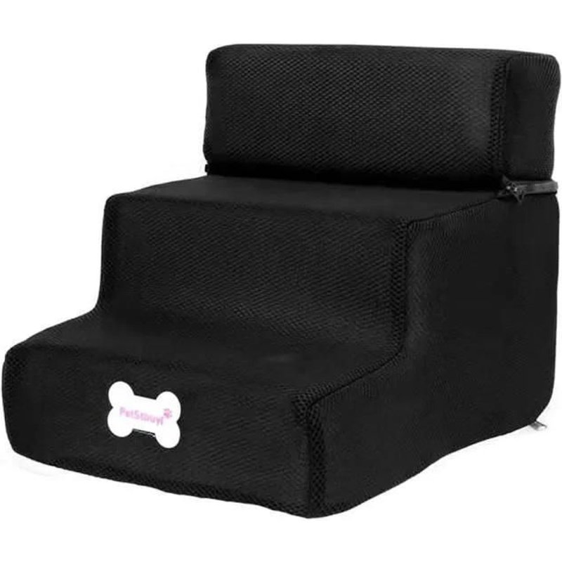 Aire De Jeu Chelle De Rampe Pour Animaux De Compagnie Petit Escalier Pour Animaux De Compagnie Chelle De Lit À 3 Marches,Noir