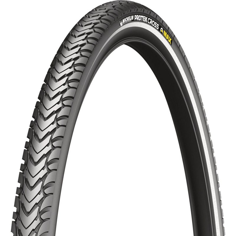 Pneu vélo City/VTC Michelin Protek Cross Max TR noir/flanc réfléchi