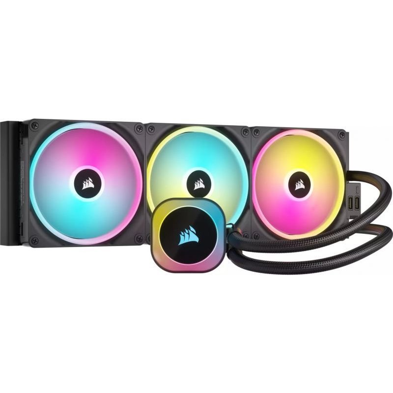 Corsair Icue Link H170i Rgb Komplett-wasserkühlung - 420 Mm, Schwarz