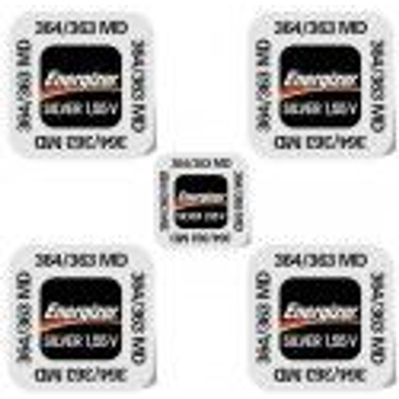 5 piles Energizer 364/363