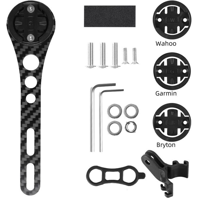 Support D'ordinateur De Vélo En Fibre De Carbone Pour Garmin, Wahoo, Bryton